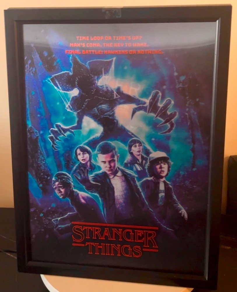 Stranger Things5-3D Poster,3D Lenticular Flip Effect,3 Images In One