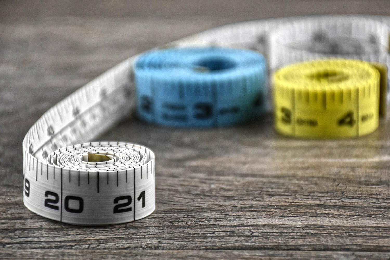 2pc 60" 150cm Soft PVC Fabric Cloth Sewing Tailor Tape Measure Ruler SAE Metric gallery