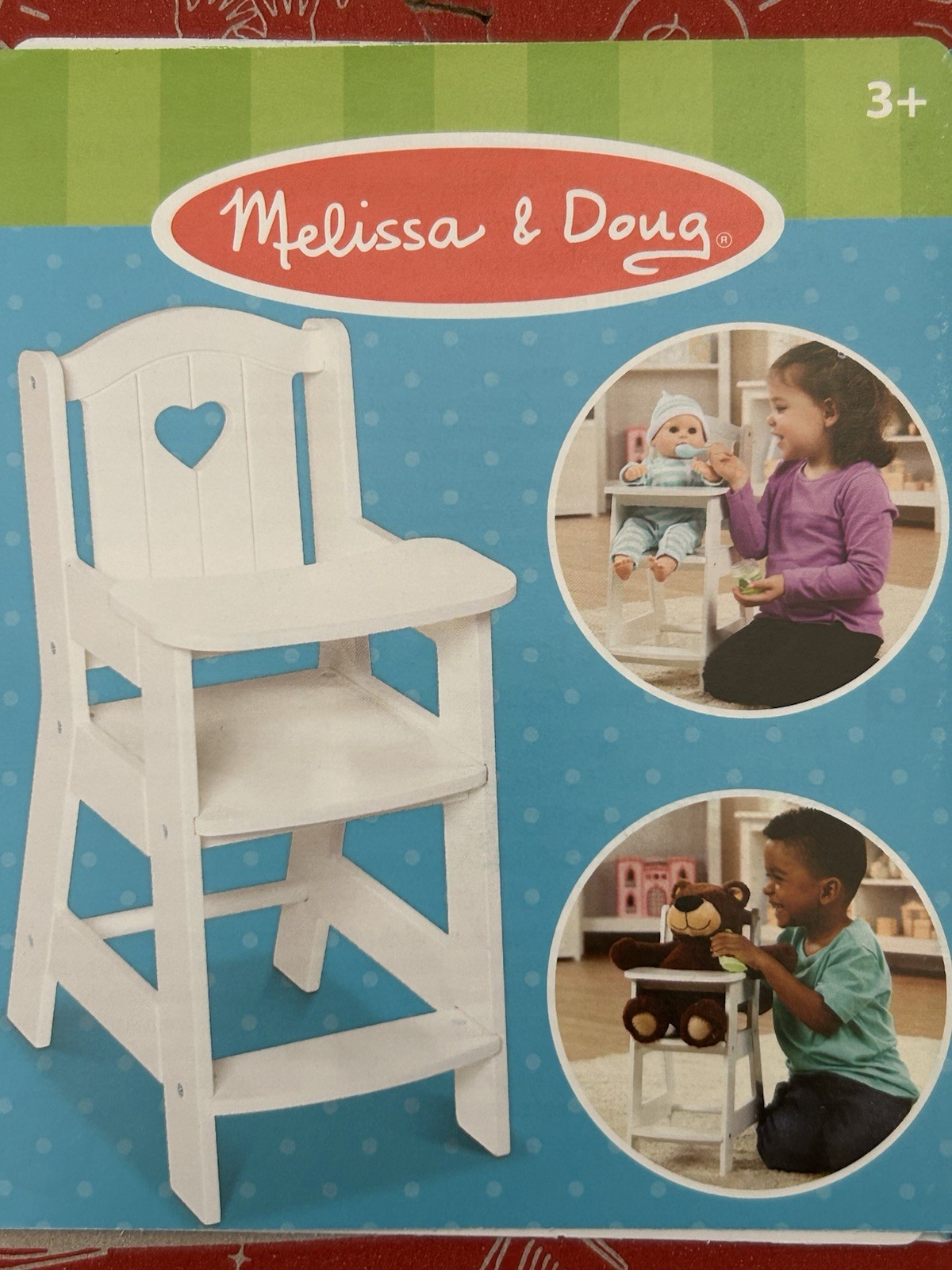 Melissa & Doug Play Doll High Chair - White Open Box (No Damage To Product) gallery