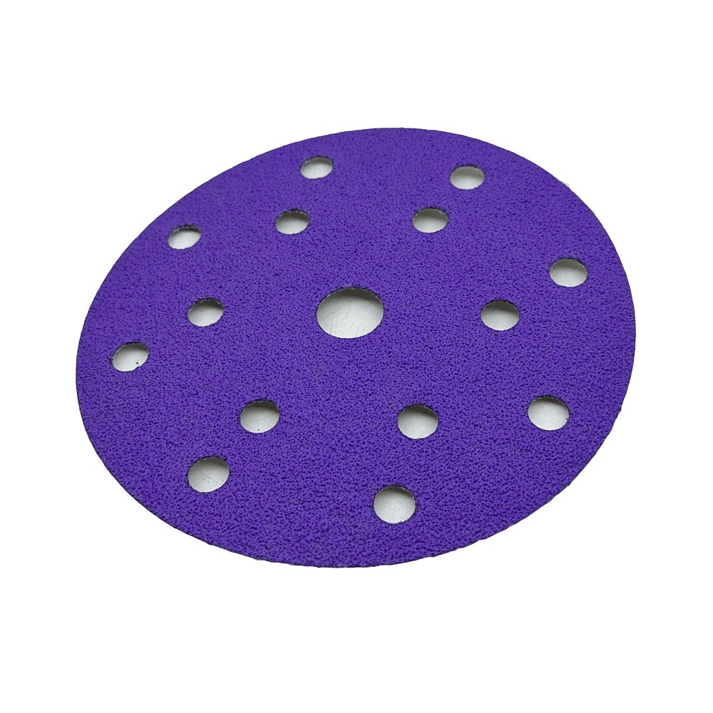 25PCS 6 Inch 15 Hole Purple Ceramic Sanding Discs 150mm 240 Grit Hook and Loop gallery
