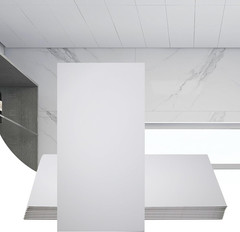 10-Pack 2×4 Ft Smooth White PVC Ceiling Tiles, Waterproof & Fire-Rated