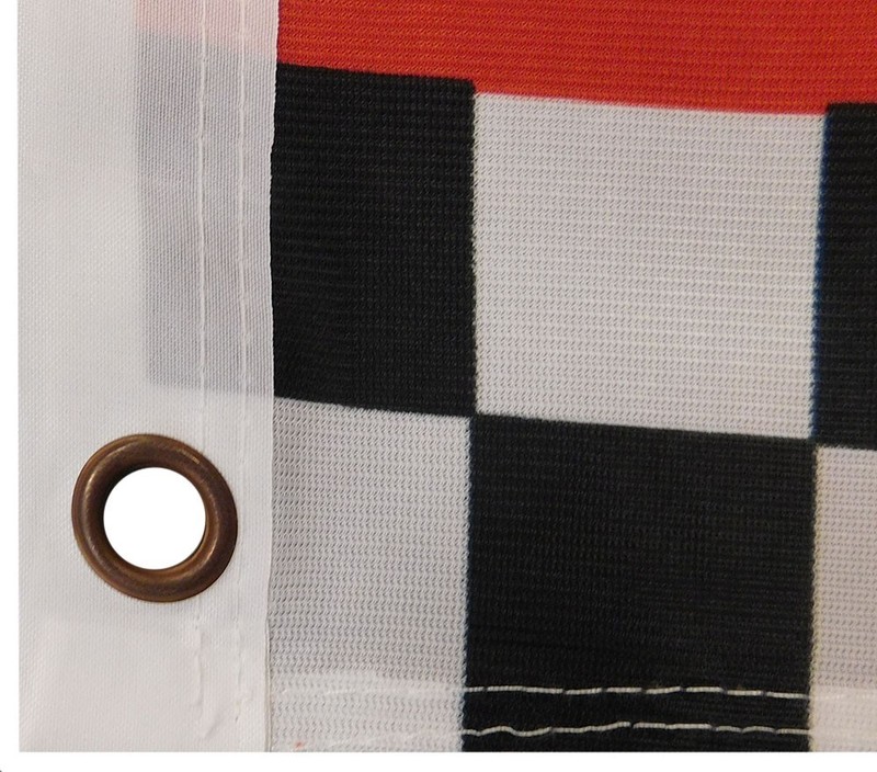 RED FERRARI CHECKERED BORDER & LEAF FLAG new 3x5ft QUALITY SATIN US seller gallery
