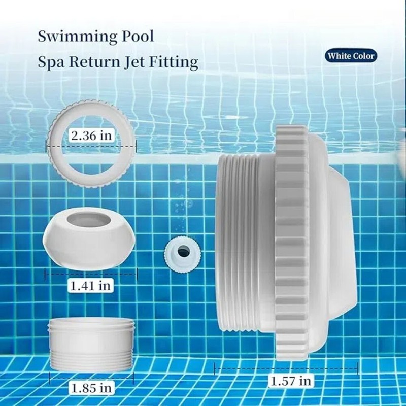 Pool Spa 1/2" Opening Return Jet Fitting with 1-1/2" MIP Thread for Hayward gallery