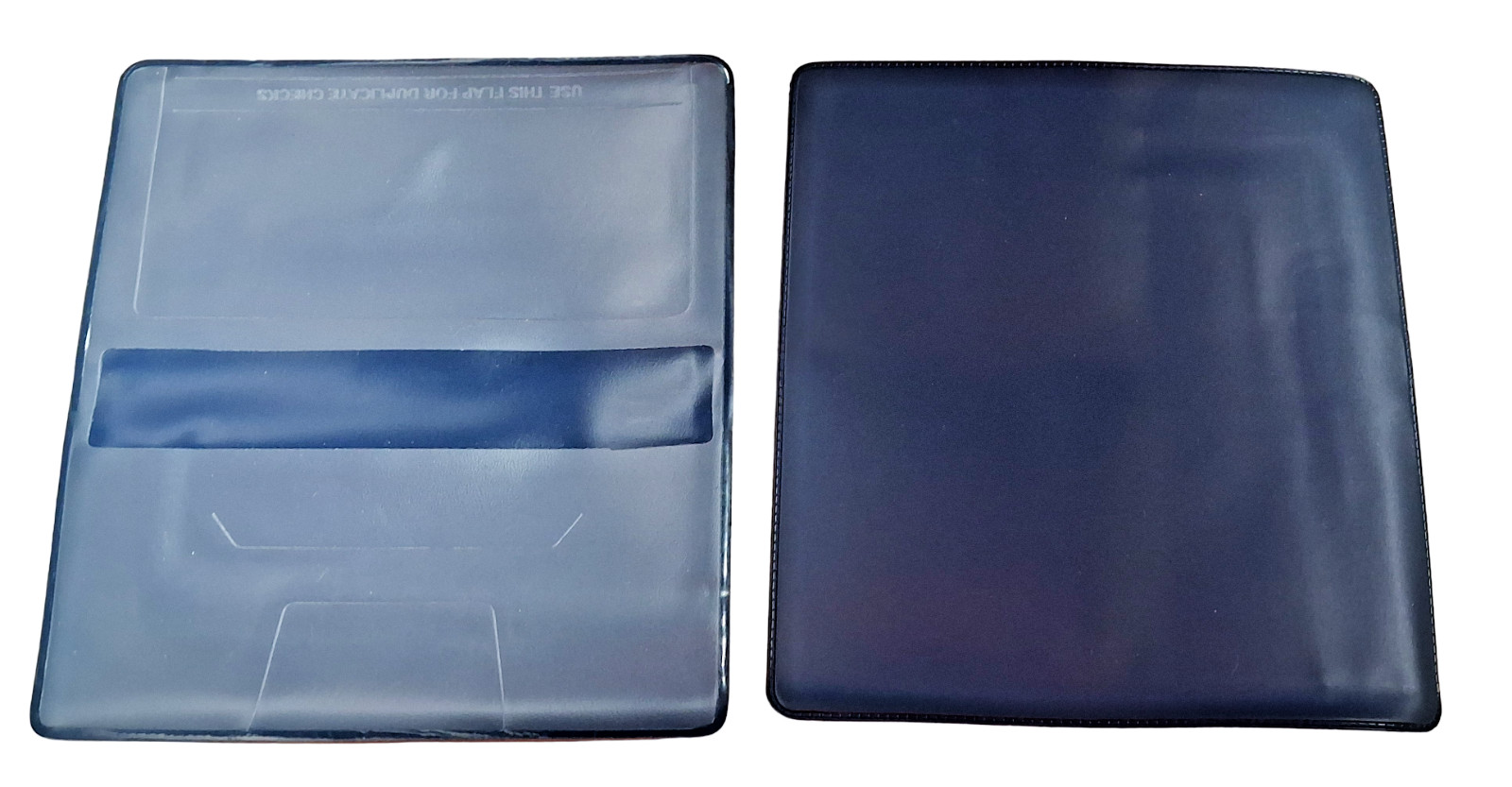 Dark Blue Vinyl Checkbook Cover Standard Top Stub 6- 1/4" x 3-3/8" New gallery