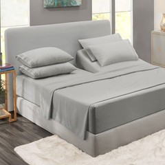 Clara Clark Split Top King Sheet Set 6 Piece Hotel Luxury Super Soft Silver