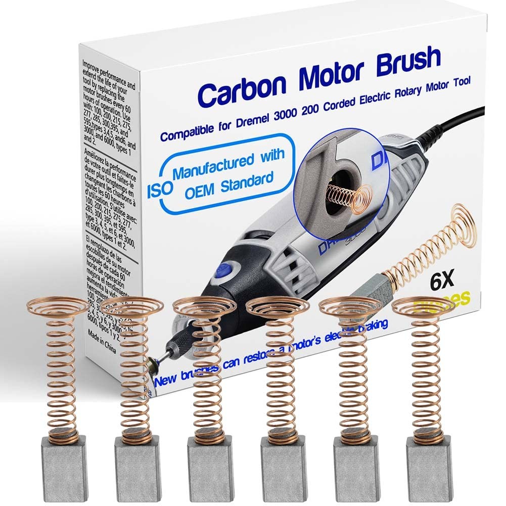 6 PCS Carbon Motor Brushes Compatible for Dremel 3000 200 276 396 6 Pack gallery