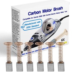 6 PCS Carbon Motor Brushes Compatible for Dremel 3000 200 276 396 6 Pack