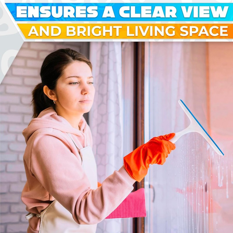 Window Mirror Car Windshield Squeegee Shower Glass Wiper Kitchen House Clean Set gallery
