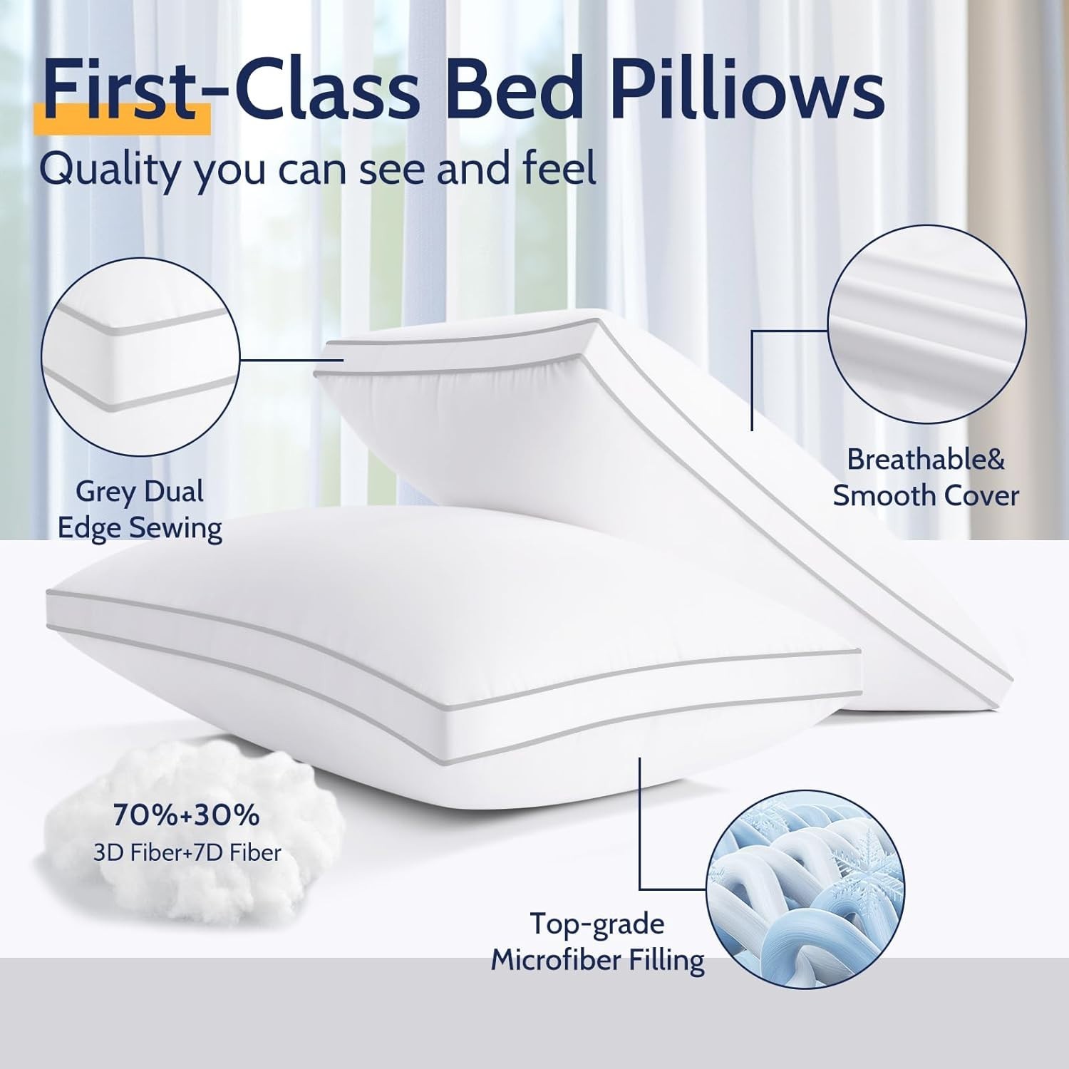 Sealy Sterling Collection Down-Alternative Pillow, 2-pack QUEEN gallery