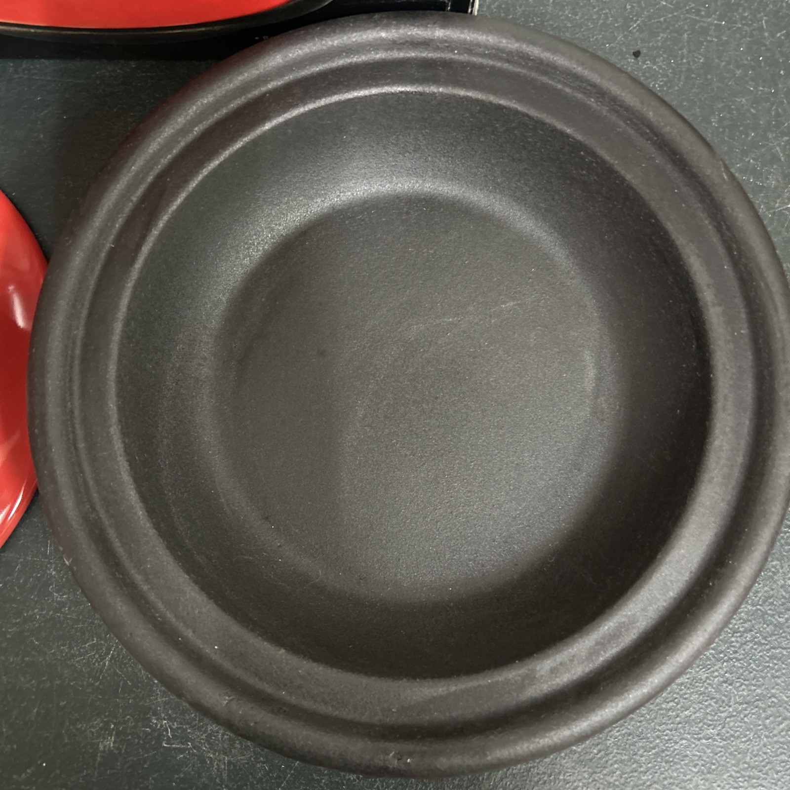 CROFTON CAST IRON BASE MOROCCAN TAGINE RED PORCELAIN ENAMEL NEW gallery