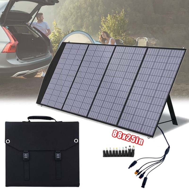 200W Solar Panel Portable Foldable for Power Station Camping Trip Phone Charger gallery