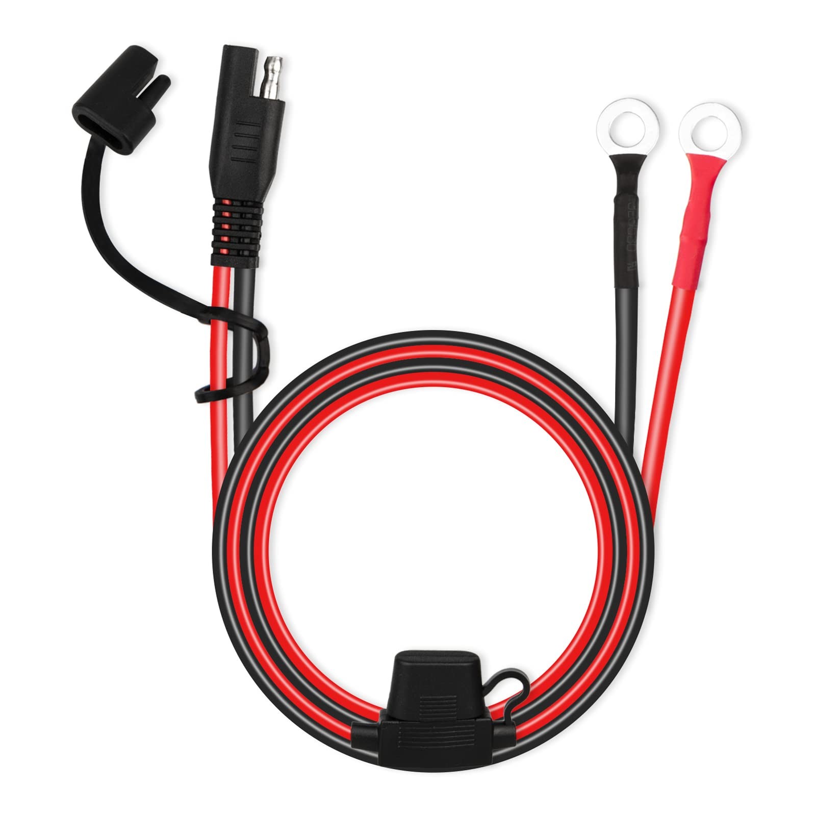 MENTBERY SAE Extension Cable, 2FT 10AWG Battery 10AWG-1PCS, 1PCS-Red gallery