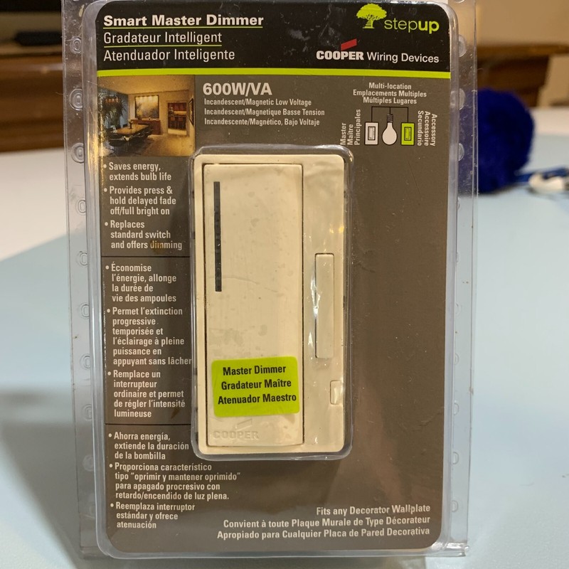 COOPER Wiring Devices Ivory Smart Accessory Dimmer 60 Hz AIM06 AIM10 120/AC NEW gallery