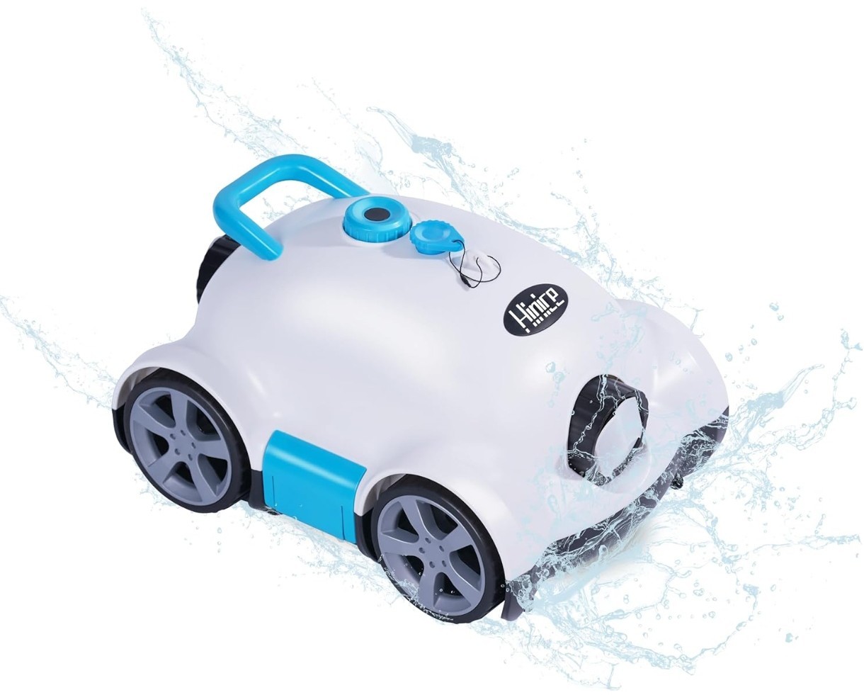 Cordless Robotic Pool Cleaner,Automatic Pool Vacuum Robot up to 2153 sq ft White gallery