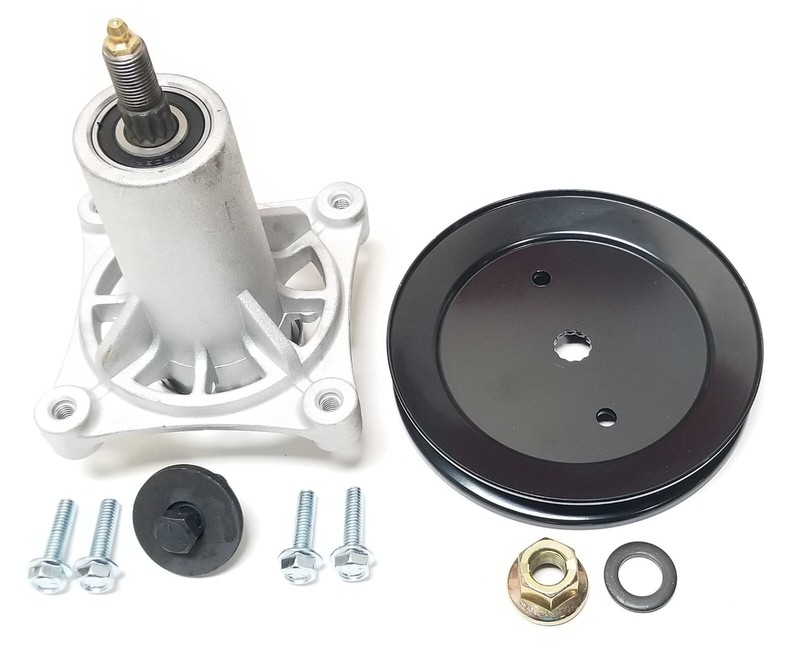 2 Complete Improved Spindles Includes Pulleys/Blade Bolts, Mounting Hardware gallery