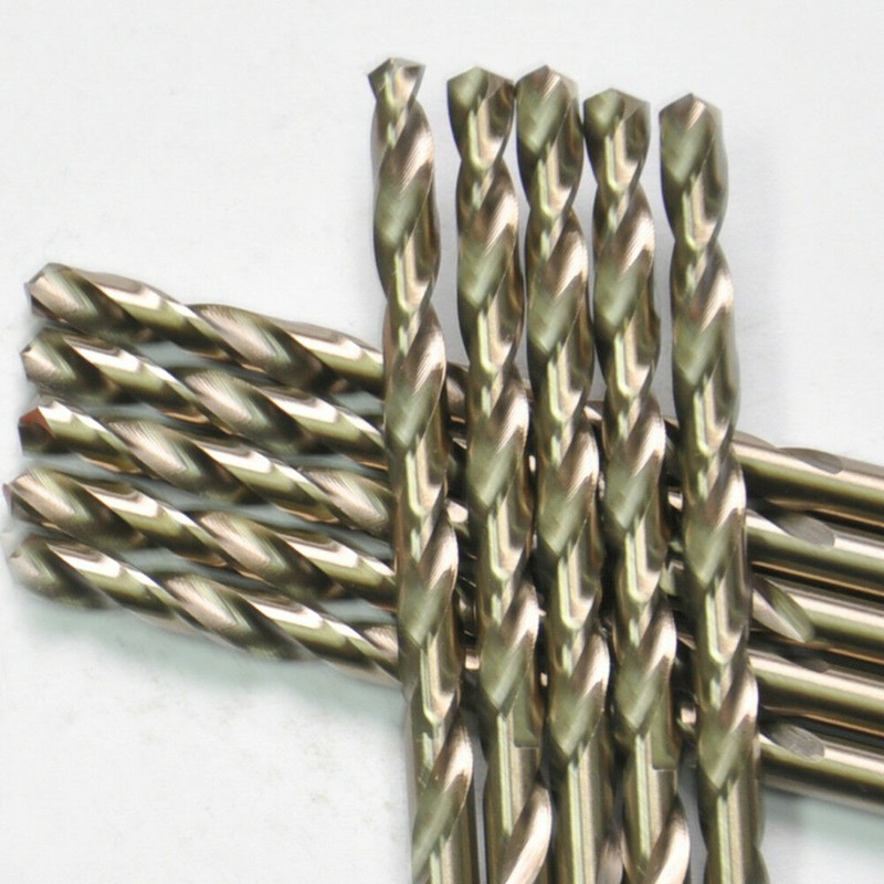 Drillforce 10PC 3/16" Cobalt Drill Bit Set HSS M35 Jobber Length Metal Drill Bit gallery