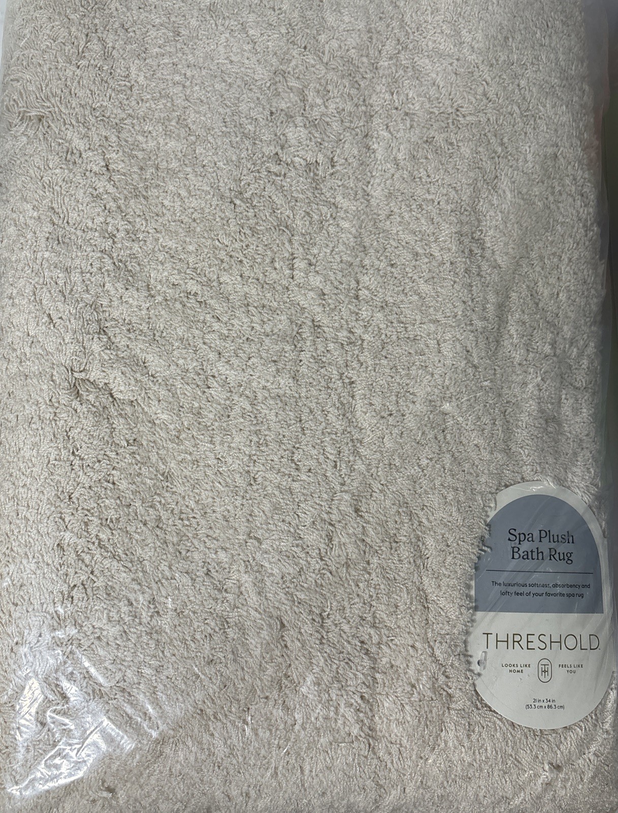 Spa Plush Bath Rug - Threshold™ Beige 21"x34" Super Soft Brand New gallery