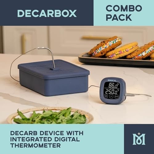 DecarBox & Thermometer Set - Food-Grade Silicone, Oven-Safe, Smell-Proof, Heat-R gallery