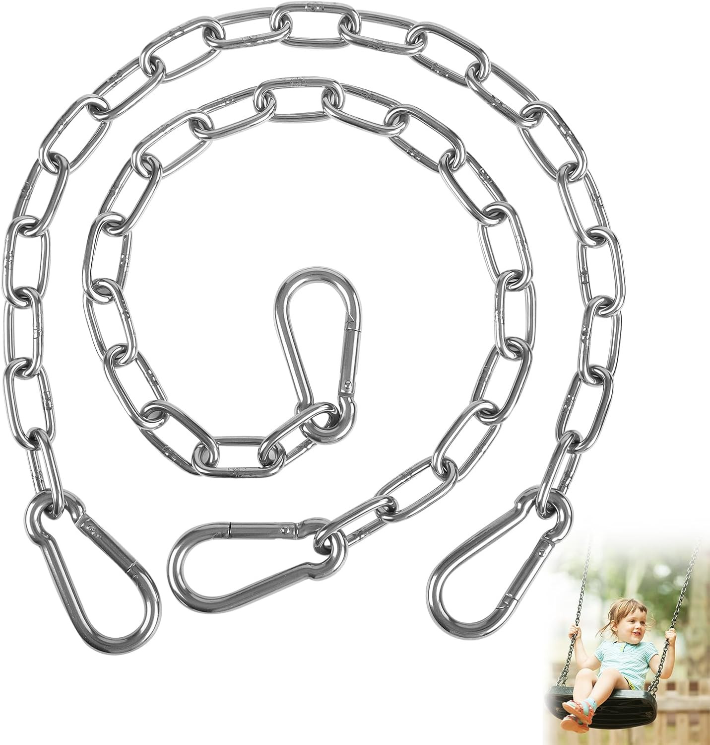 2 Pack 30 Inch Heavy Duty Chains for Swing, 440LB Hanging Chair Chain with 5/... gallery
