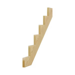 Treated Pine Stair 6-Step Stringer Ground Contact Pressure for Decks and Porch