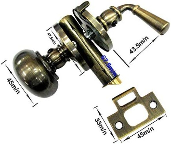 Brass Plated Sliding Door Loop Lock, Child Safe, 1 Pack gallery