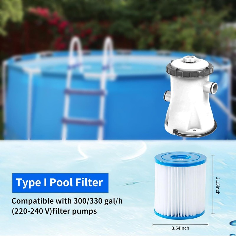 High-Efficiency Type I Pool Filter Cartridge for Summer Waves 300/330 White gallery
