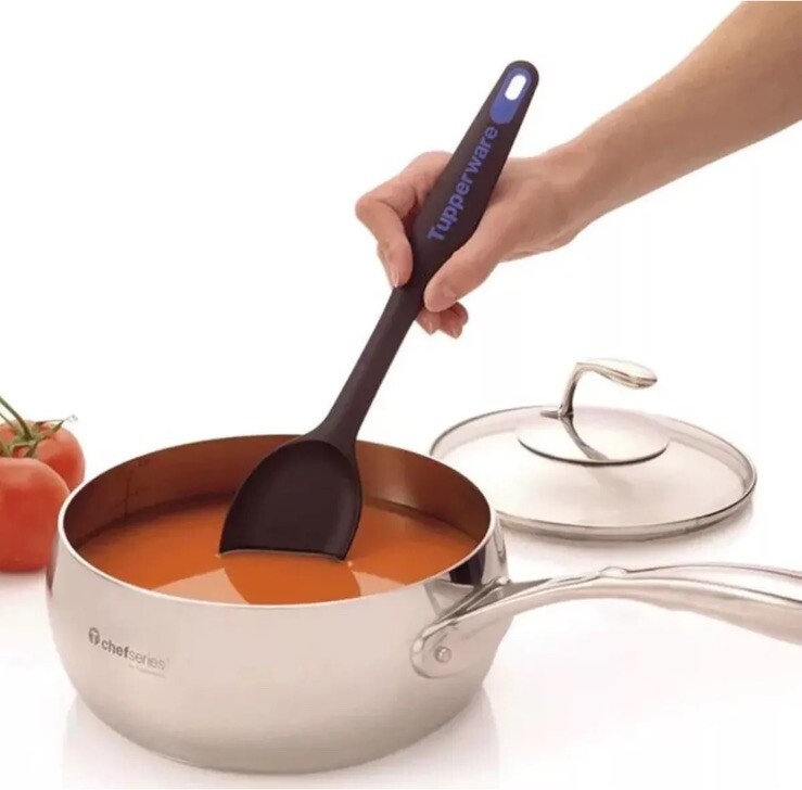 New TUPPERWARE KPT Kitchen Tools SIMPLE SPOON Black / Blue *** Brand New gallery