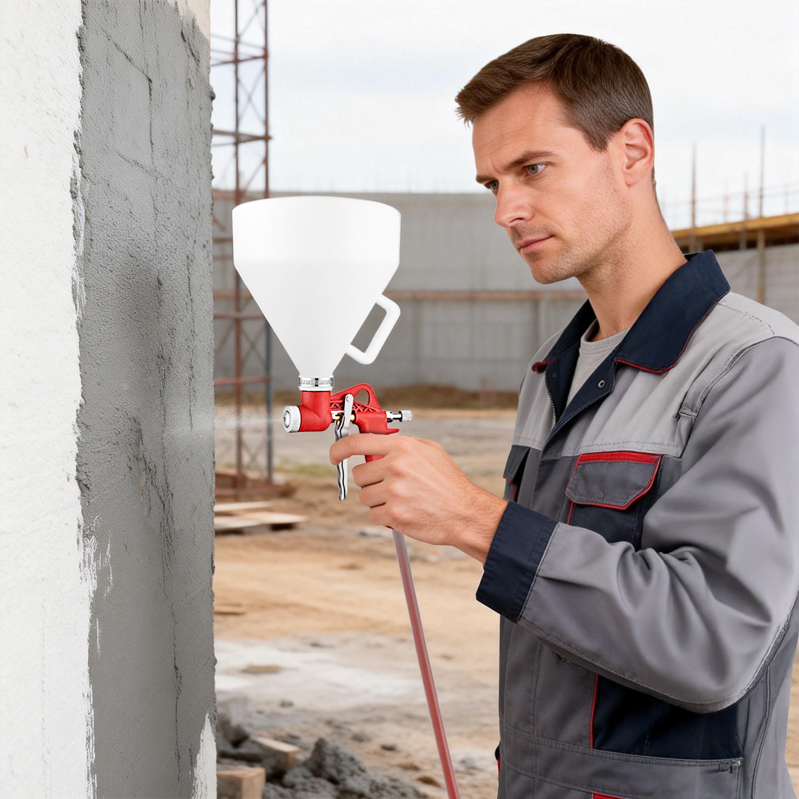 Air Spray Paint Texture Tool Drywall Wall Painting Sprayer Texture Hopper Gun gallery