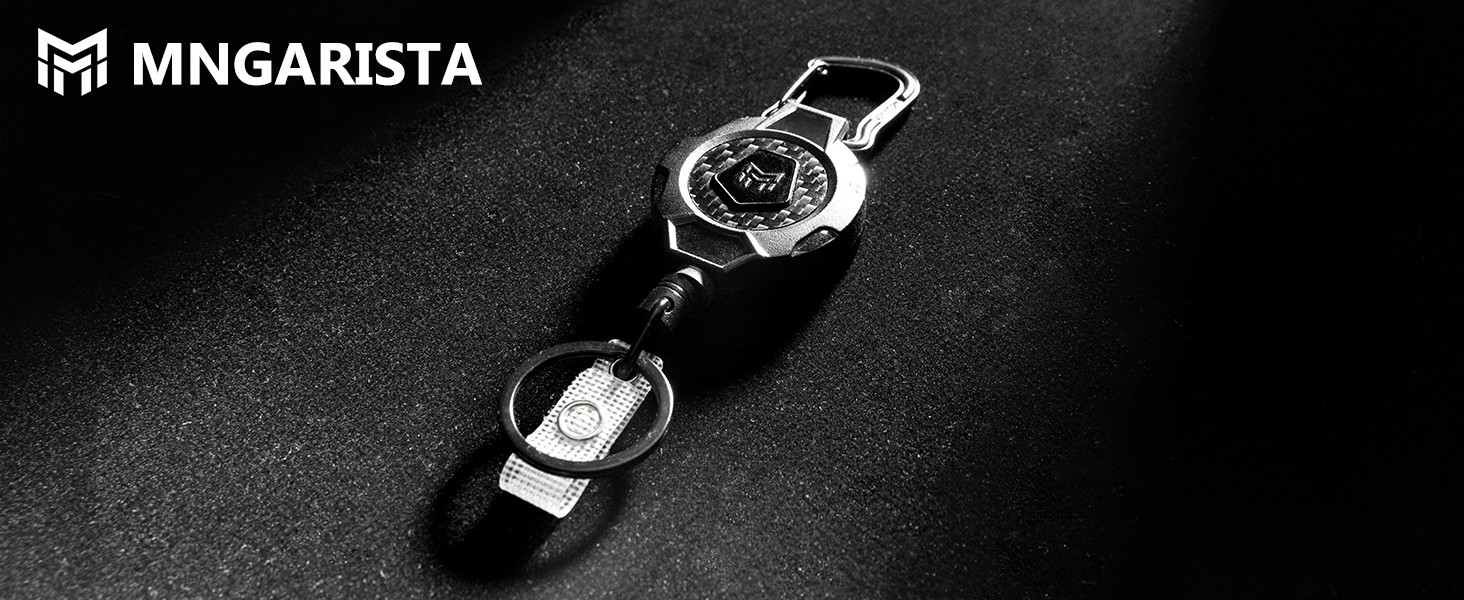Heavy Duty Retractable Keychain Lanyard,10 OZ Retraction 31.5" Stainless Steel gallery