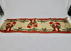 Scandinavian Christmas holiday table runner burlap elves gnomes tomte 32″ Nordic