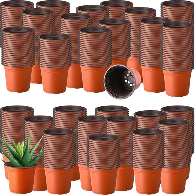 Hushee 1500 Pcs 4 Inch Plastic Plants Nursery Pots Bulk Seed Starting Pots with gallery
