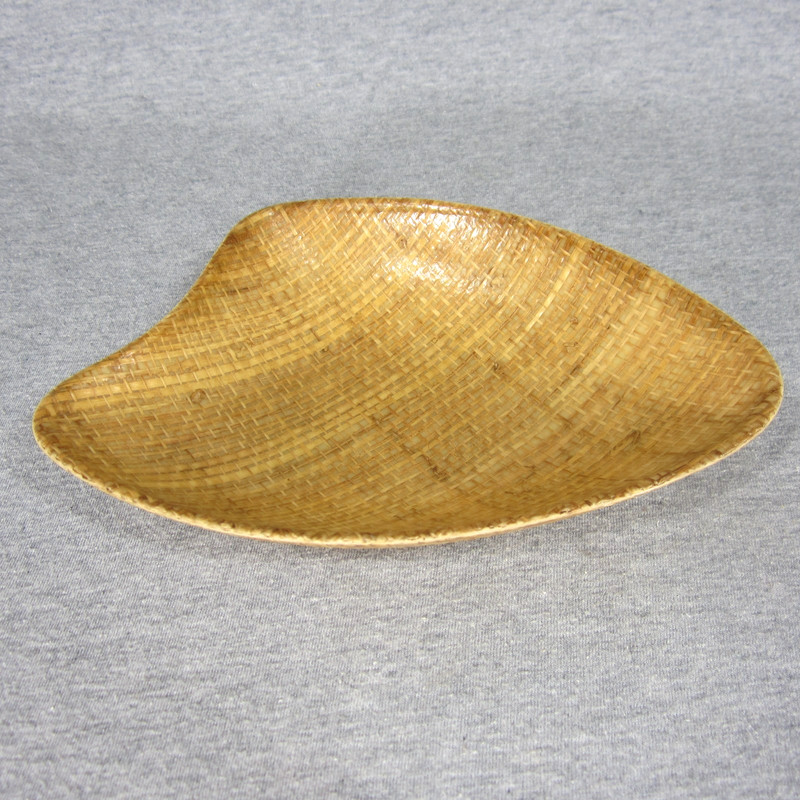 Abaca by Grainware Bowl MCM Atomic Freeform Hand Loomed Fiber Molded Dish gallery