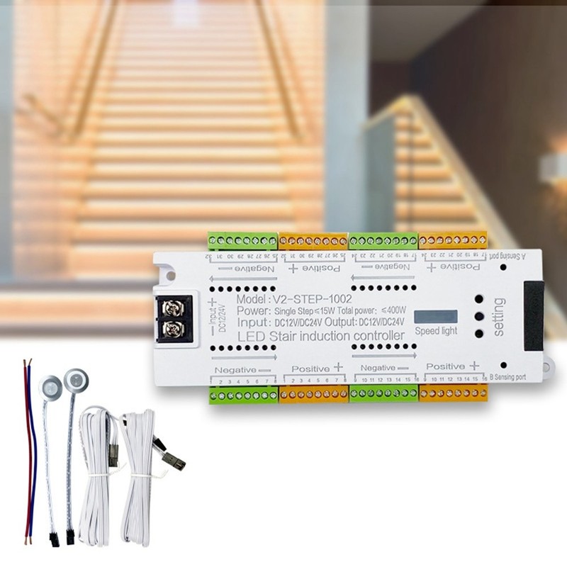 Automatic 32 Channels Stairway Lighting LED Motion Sensor Stair Light4753 gallery