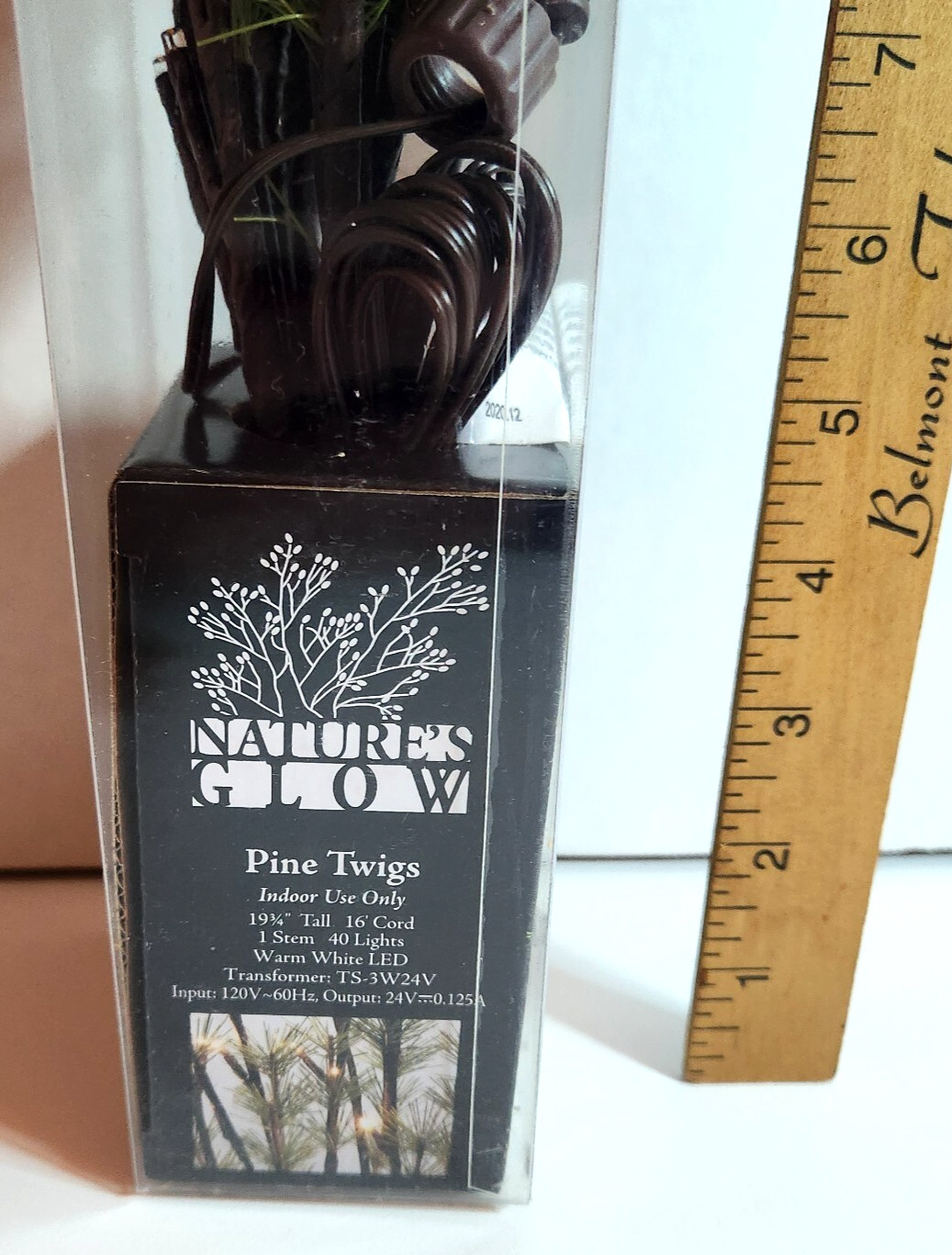 Primitives By Kathy Nature’s Glow Pine Twigs, 1 stem, 40 LED lights, indoor, new gallery