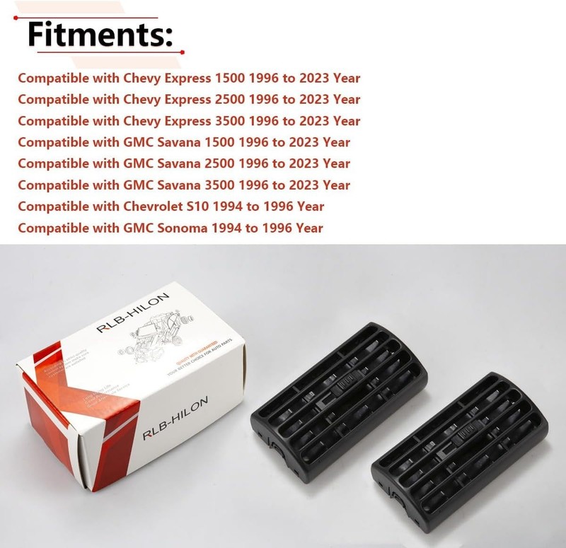2PCS Dashboard Air Vent Compatible with Chevy Express 1500 2500 3500 1996-2023 & gallery