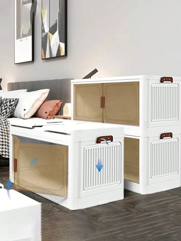 New Stackable Storage Bins With Lids Doors Foldable 2/3/5 Layers Free Shipping gallery