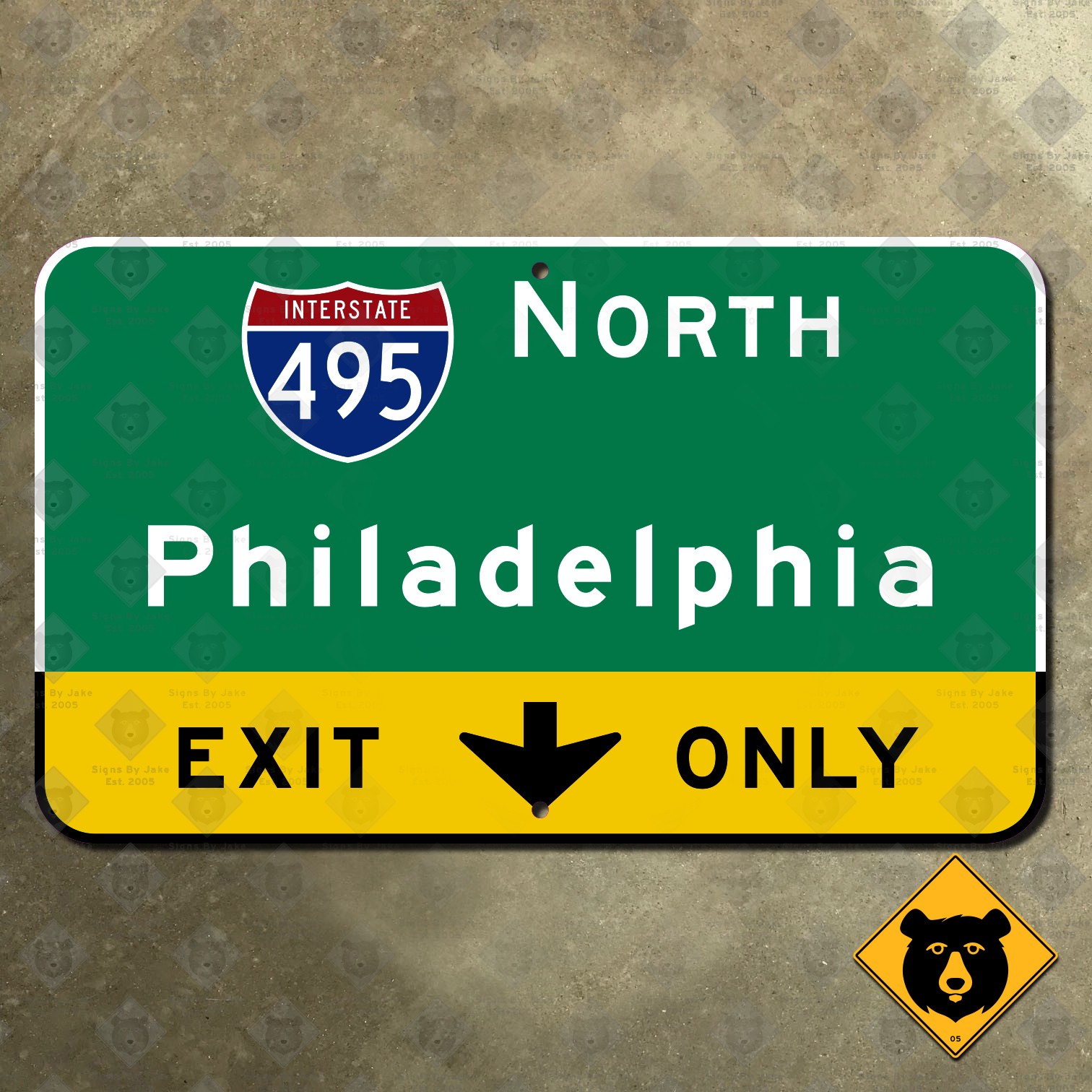 Delaware Turnpike Interstate 95 495 Philadelphia highway road exit sign 15x9 gallery