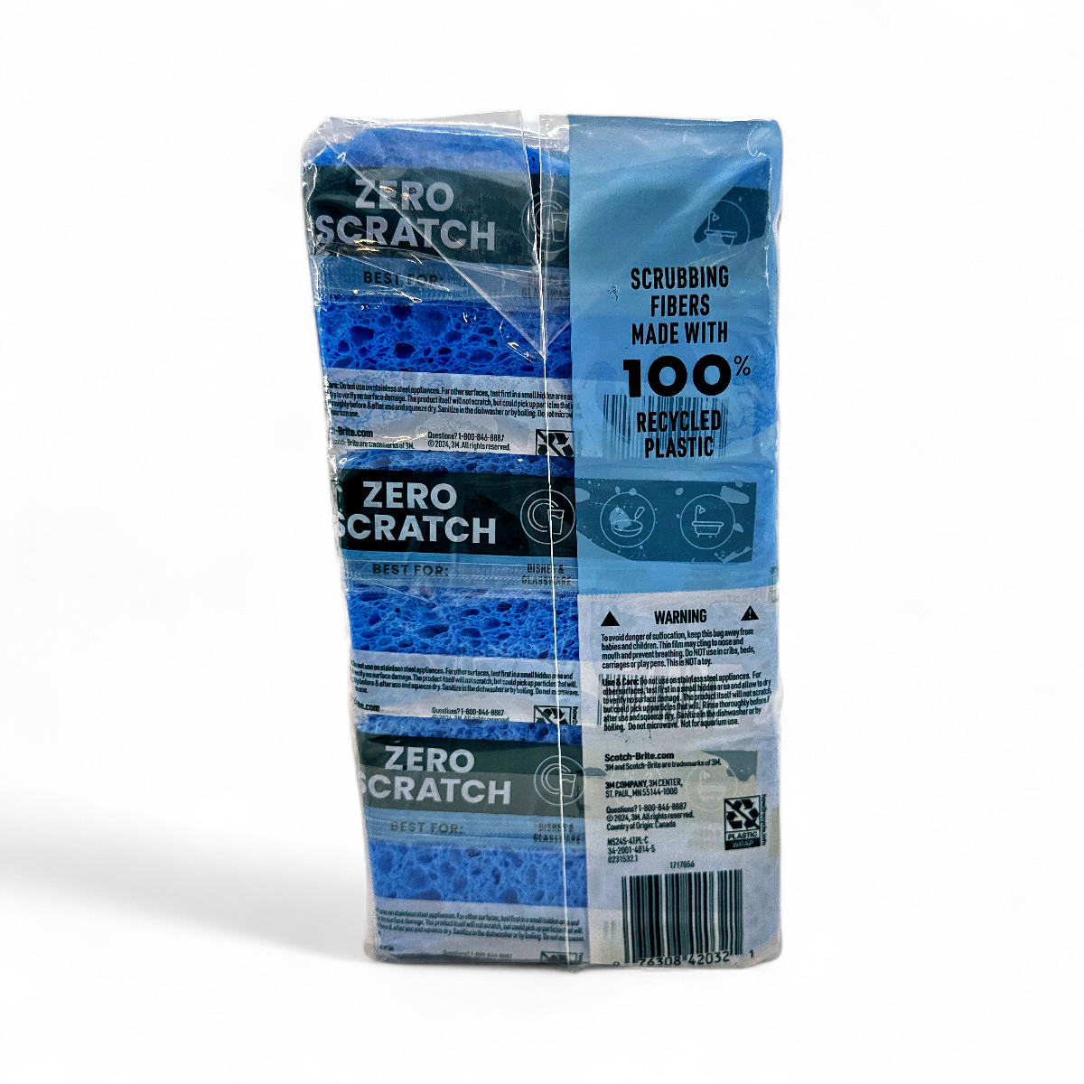 Scotch-Brite Zero Scratch Scrub Sponges, Individually Wrapped - 24 Count gallery