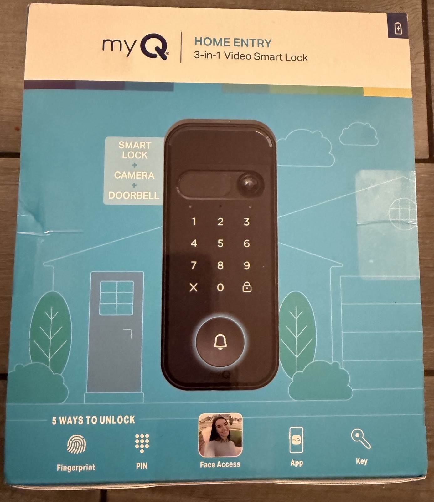 myQ Secure View™ 3-in-1 Smart Lock with 2K HDR Video Doorbell Camera gallery