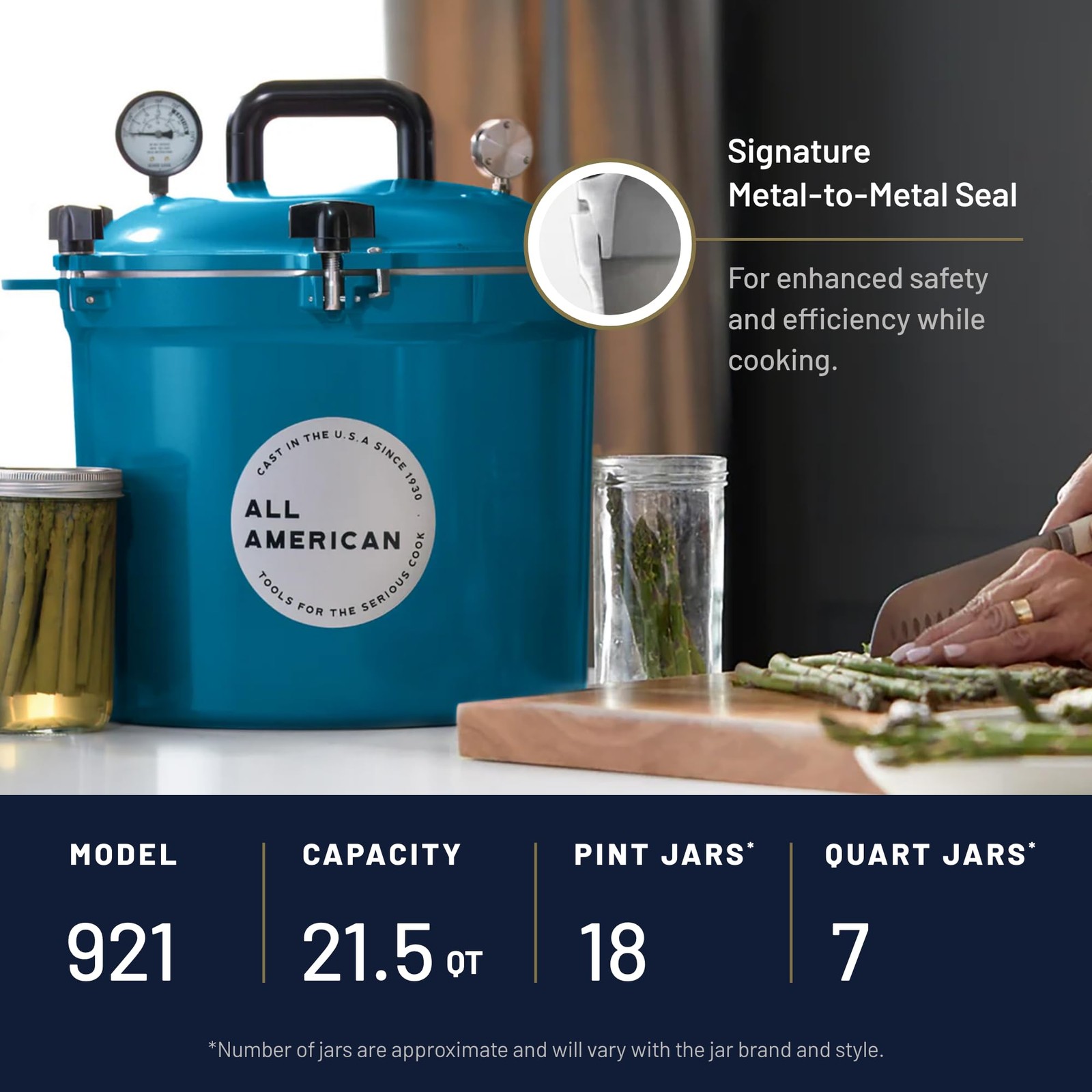 Pressure Cooker 21.5 Quart Canner Berry Blue 921BL All American USA Electric gallery