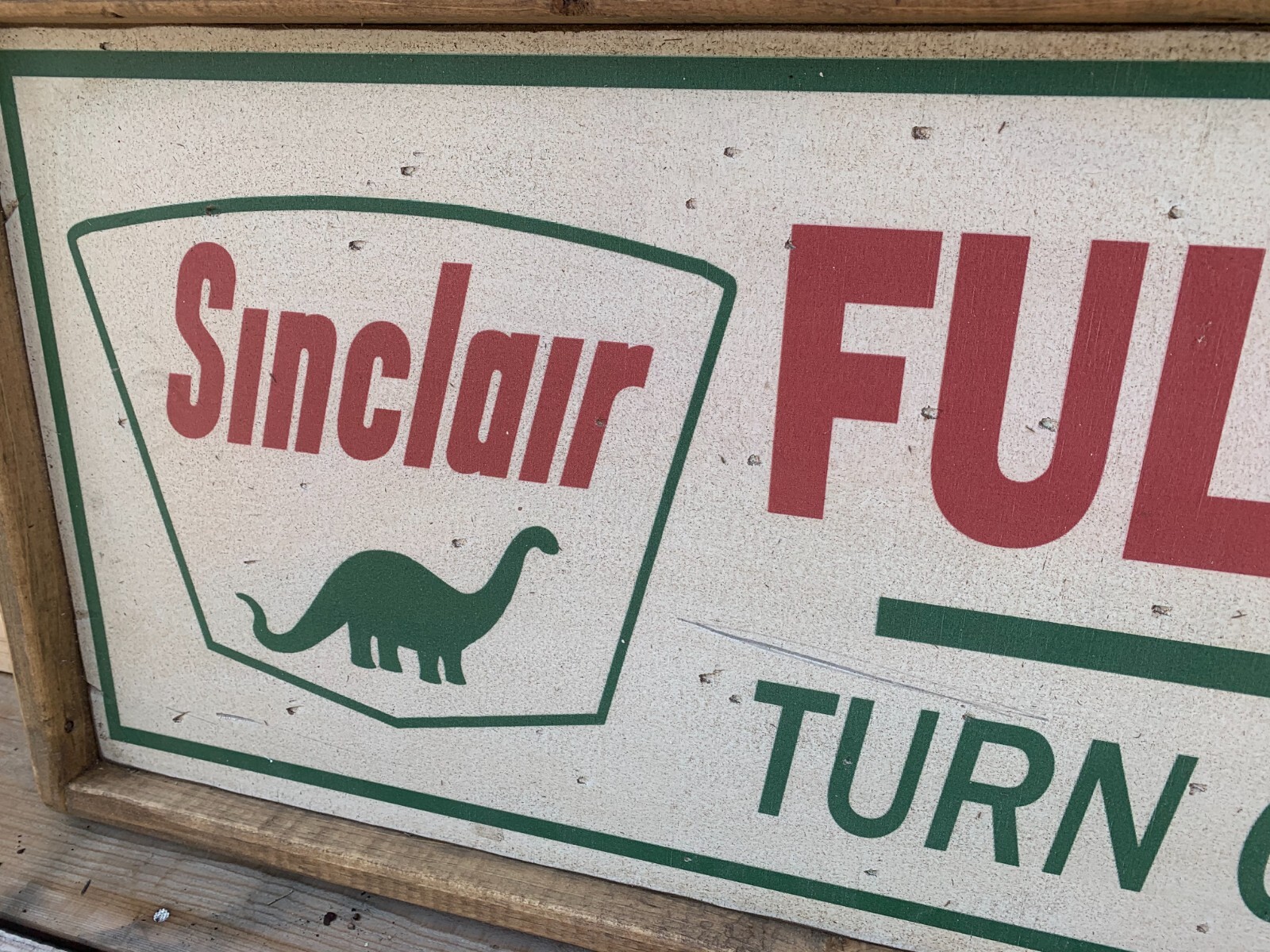 Antique Style Sinclair Gas Full Service Advertising Home Decor Sign 9x36 gallery