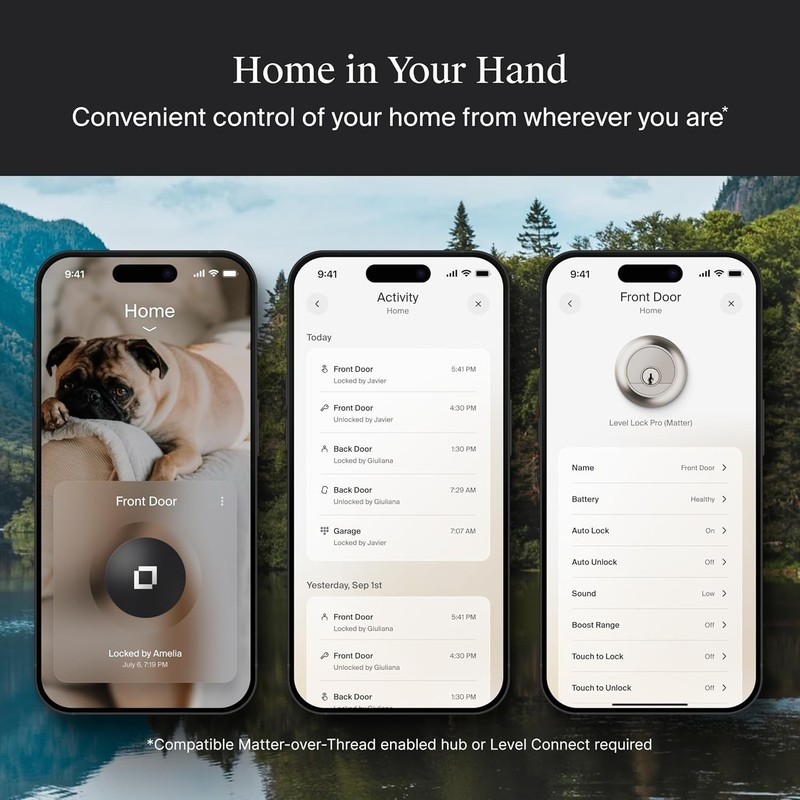 Level Lock Pro - World’s Smallest, Fastest, Innovative Smart Lock - Matter-Ove gallery