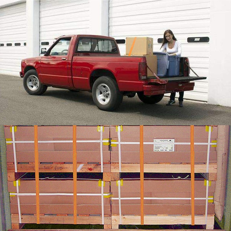 Sturdy 1”x20’ Tie-Down Lashing Straps w/ Padded Cam Buckle 1000 lbs (2pk) gallery