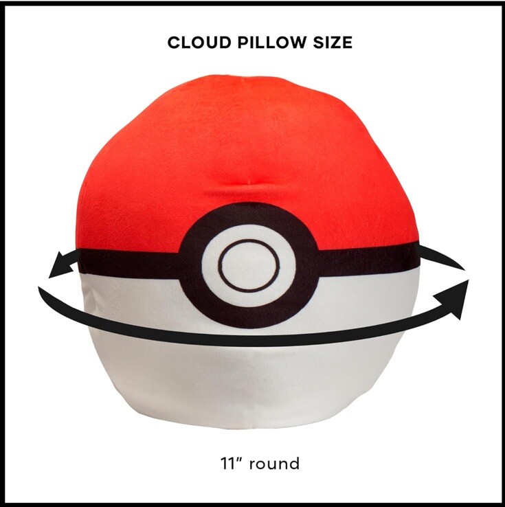 Northwest 11" Pokeball Cloud Decorative Pillow, (Set of 2) Pokemon Plush gallery