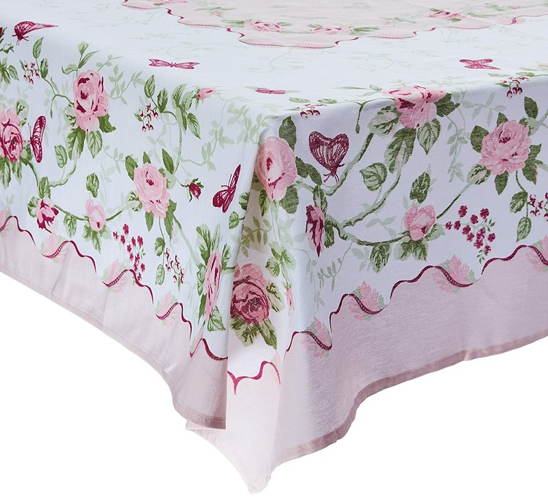 Pink Rose Decorative Printed 60 inch Round or Rectangle-tea party, kitchen table gallery