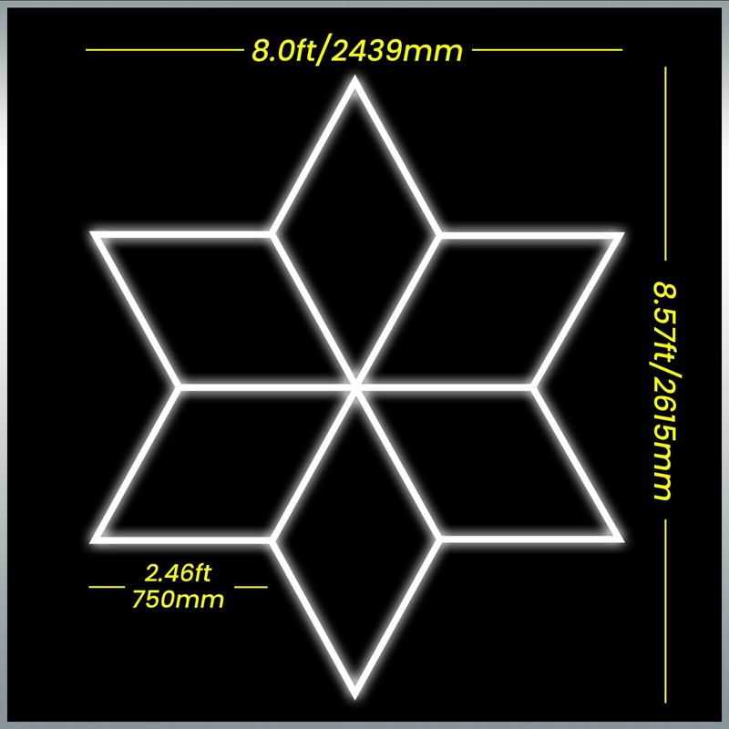 LED Snowflake Light System - Perfect for shops, offices, and studio gallery
