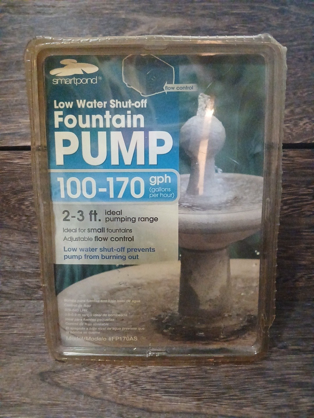 Smartpond 100-170 GPH Submersible Fountain Pump Low Water Shut-Off W/ 16ft Cord gallery