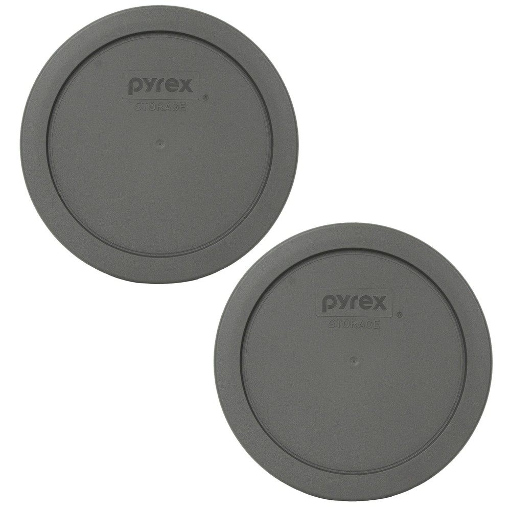 Pyrex 7201-PC Puddle Gray Plastic Storage Replacement Lid Cover (2-Pack)