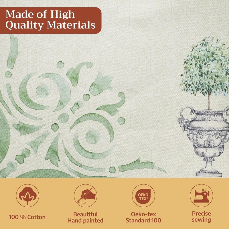 Elegant 100% Cotton Rectangular Tablecloth 60 x 90 Inches - Perfect for Dining gallery