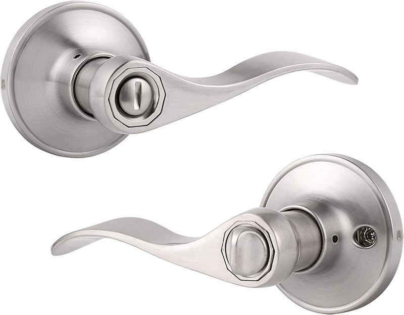 10-Pack Probrico Privacy Door Levers Interior Door Handles Levers, Satin Nickel gallery